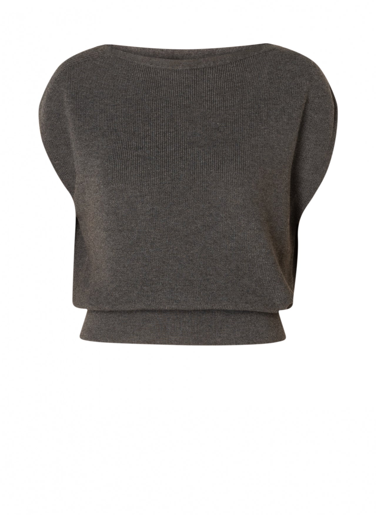 Yest Colleen vest knit in dark grey melange