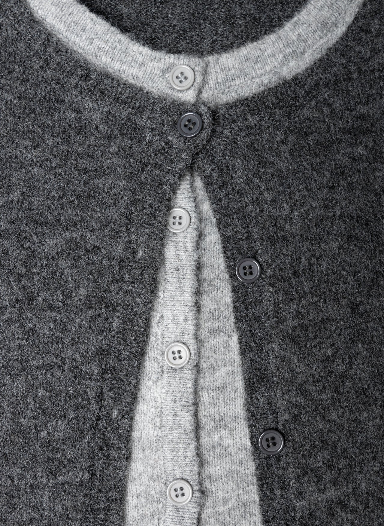 Yest Brandi layered cardigan in grey melange