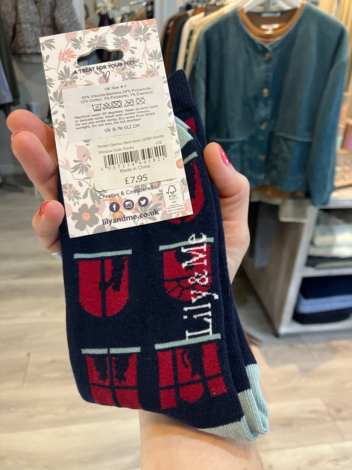 Lily & Me city scene socks