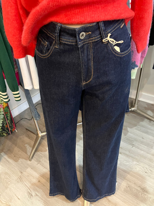 Red Button Colette 5 pocket jeans, in dark blue with wide leg