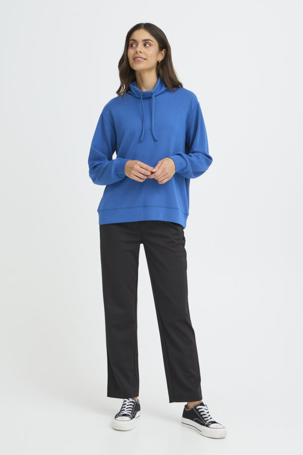 Fransa Aurora hoodie in bright blue - coming soon