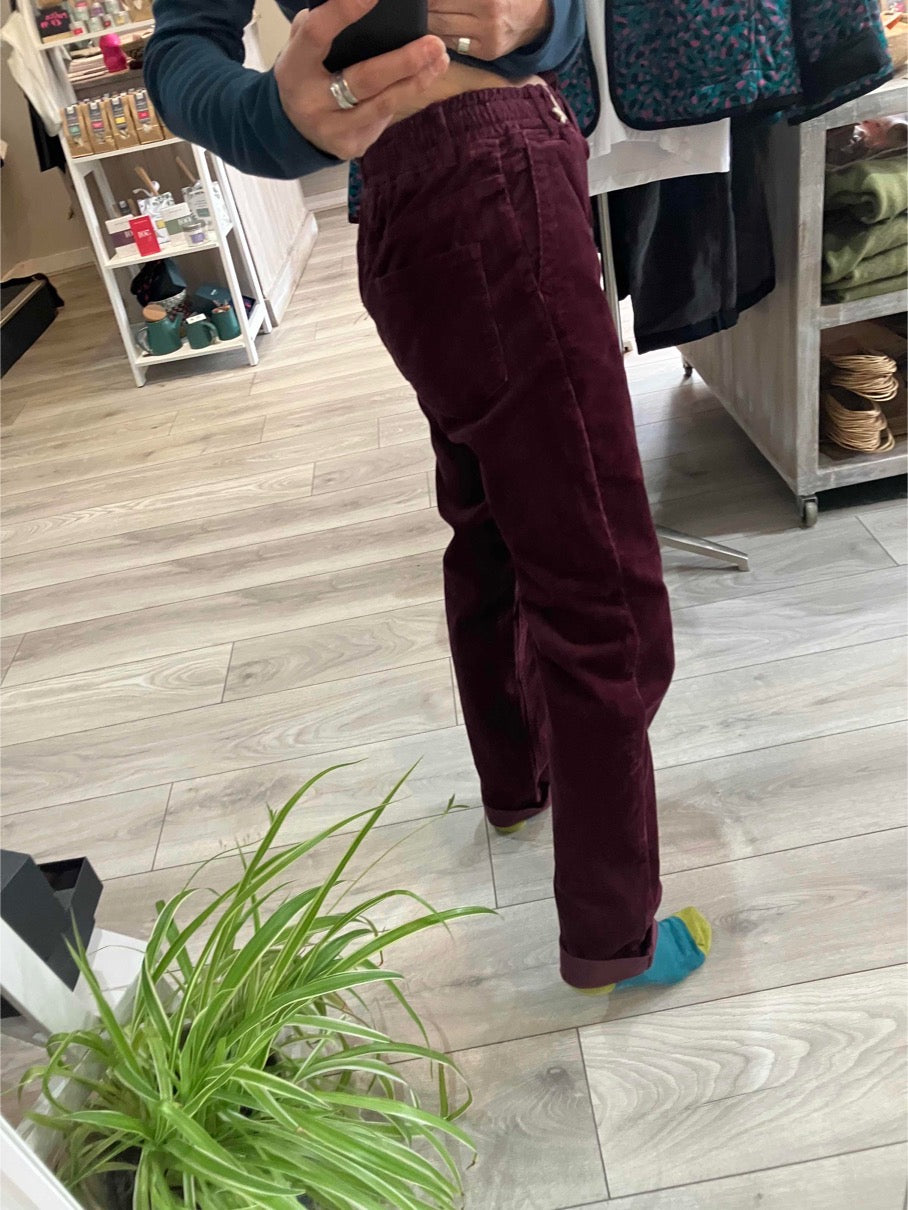 Red Button Tessy cords in wine