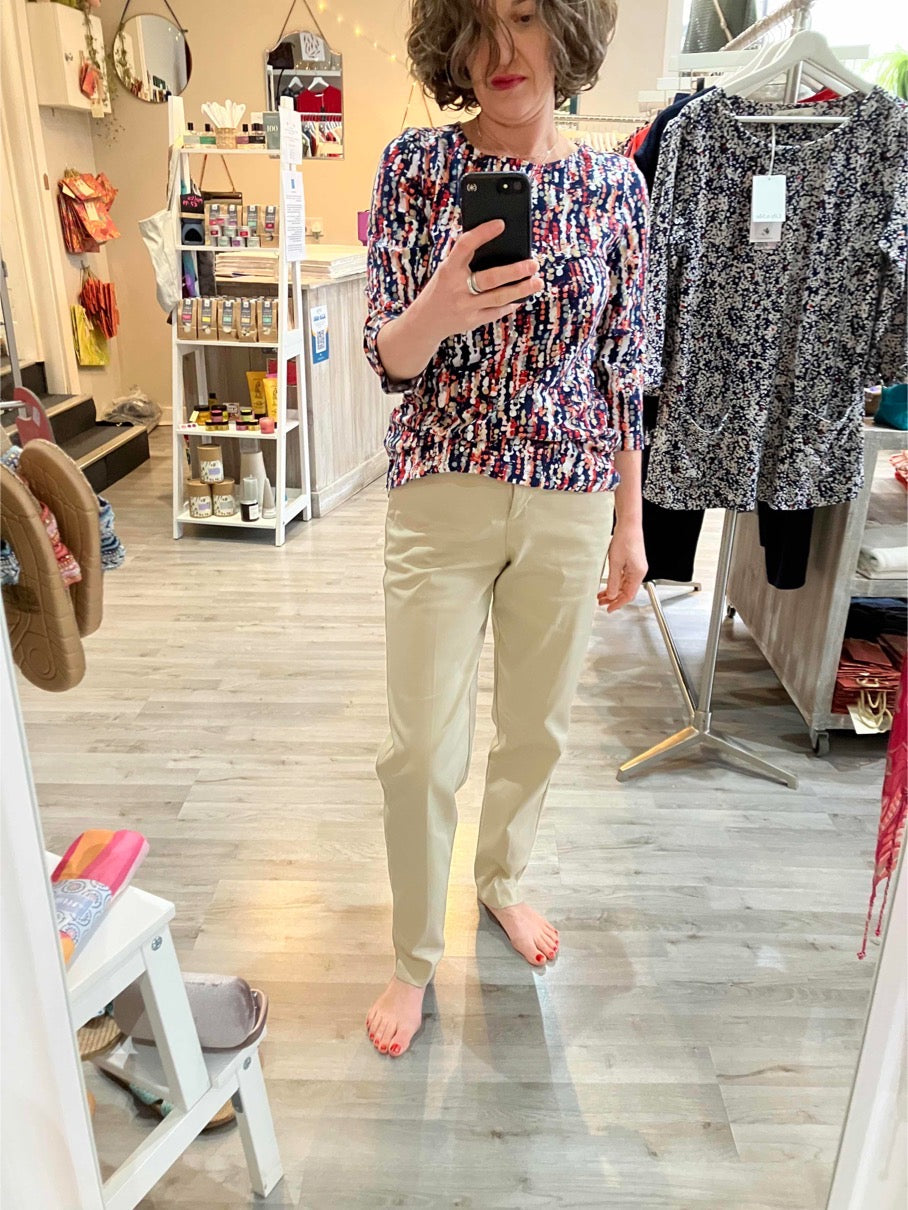 Red Button Diana smart cropped trouser in stone