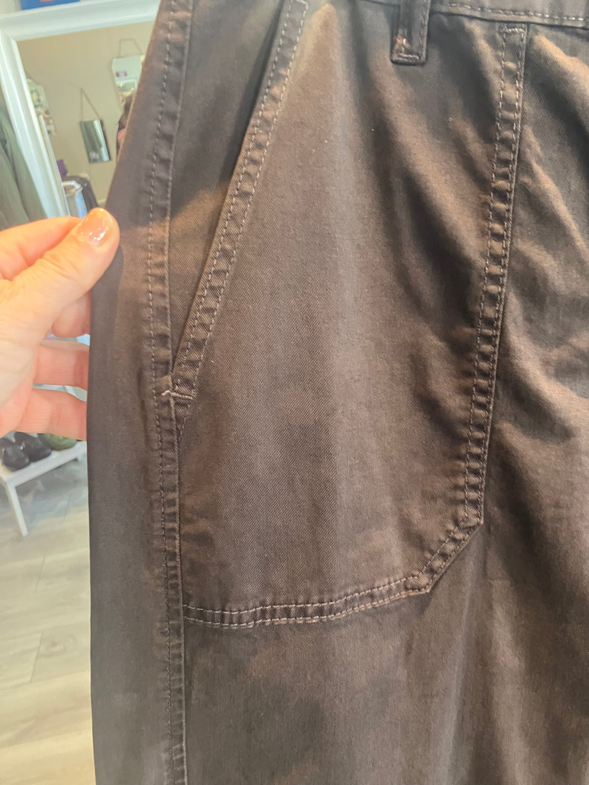Red Button Margot high rise fine twill trouser in espresso