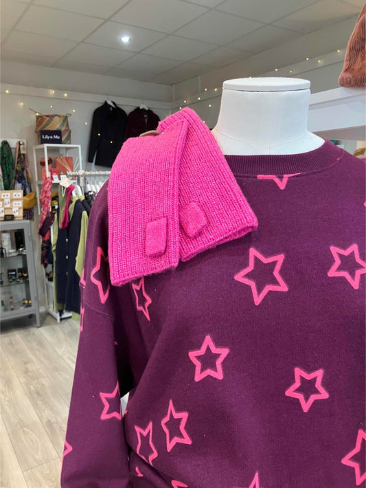 POM Bright pink wrist warmers in recycled material