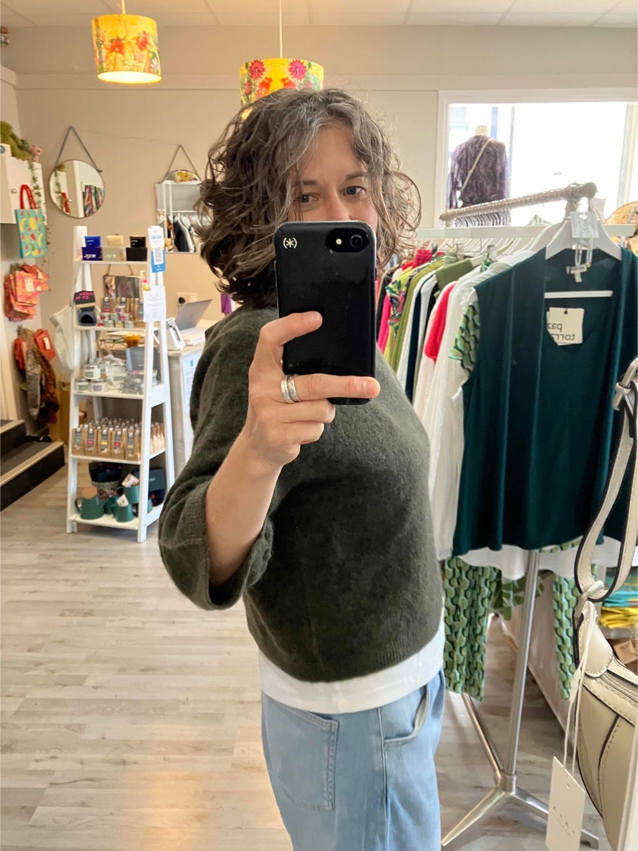 Numph Nuriette Selma sweater in grape leaf