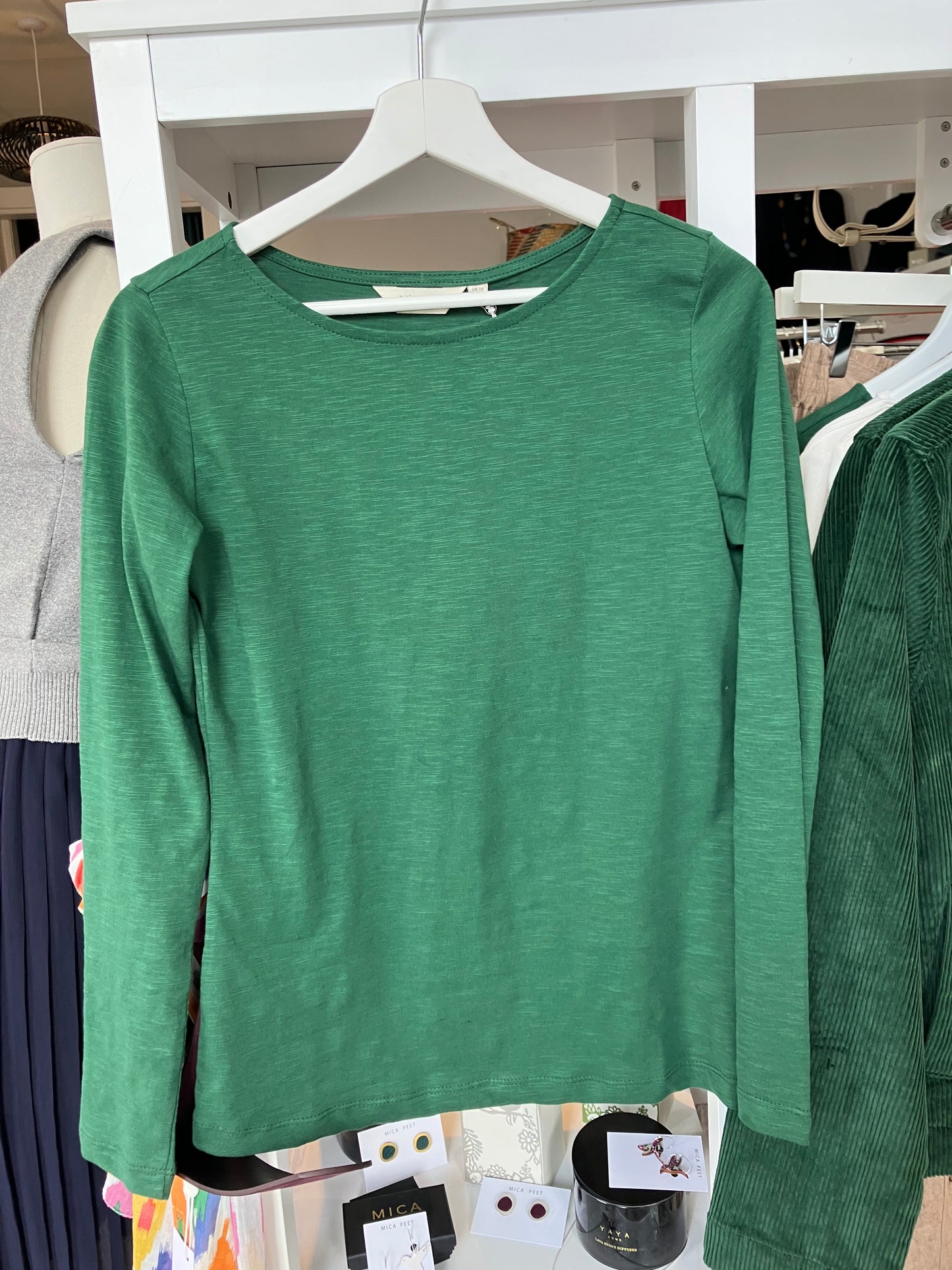 Lily & Me Monica top in pine green