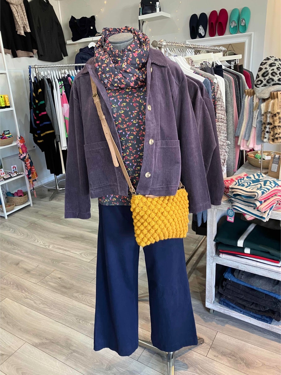 Nomads chunky cord jacket in plum