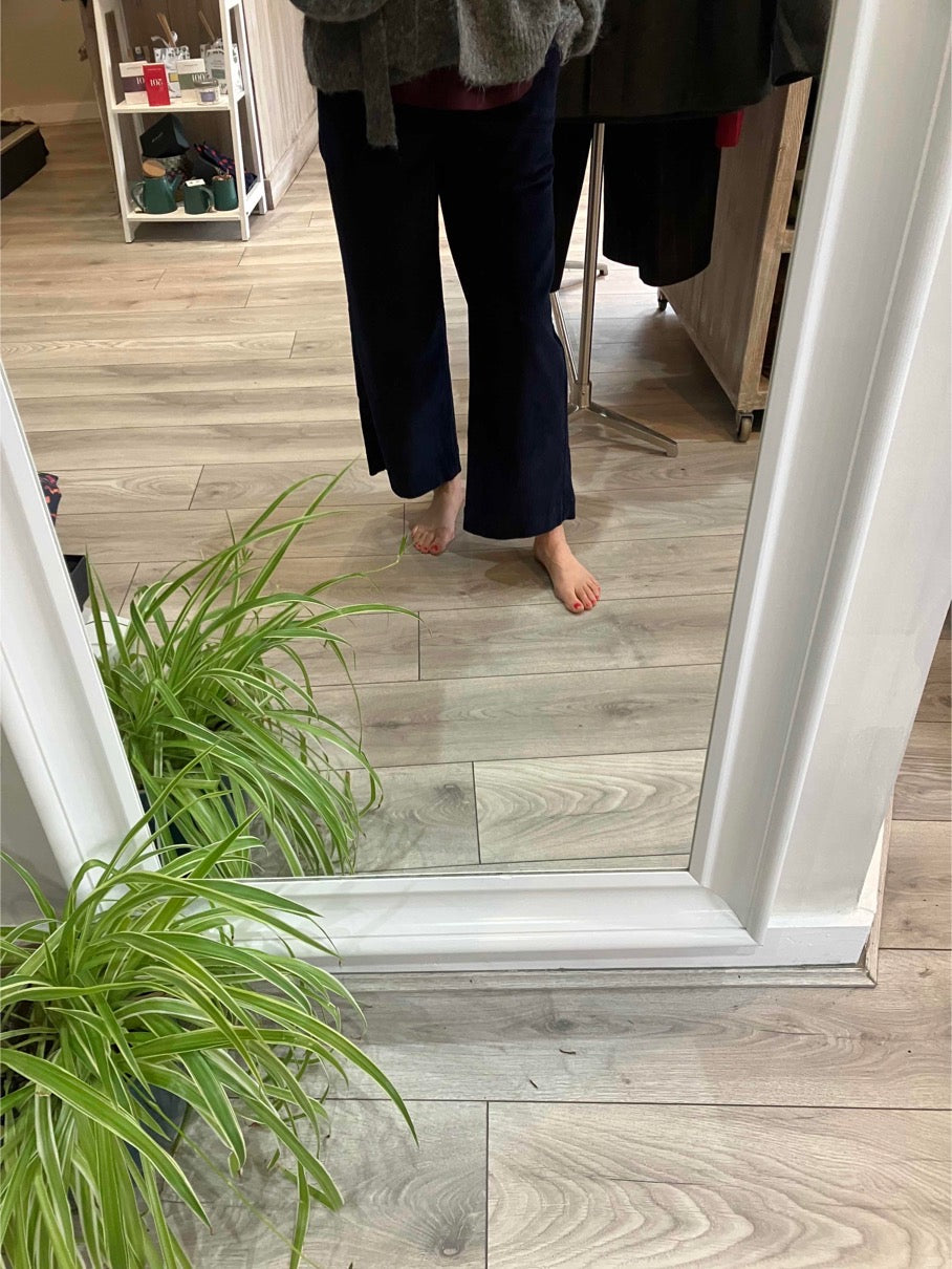 Lily & Me Isla cropped navy cords