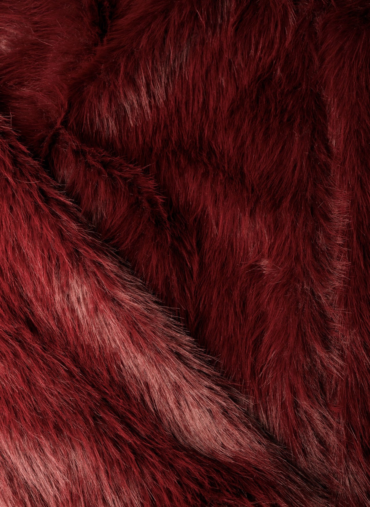 Yest Cloe faux fur jacket in wine