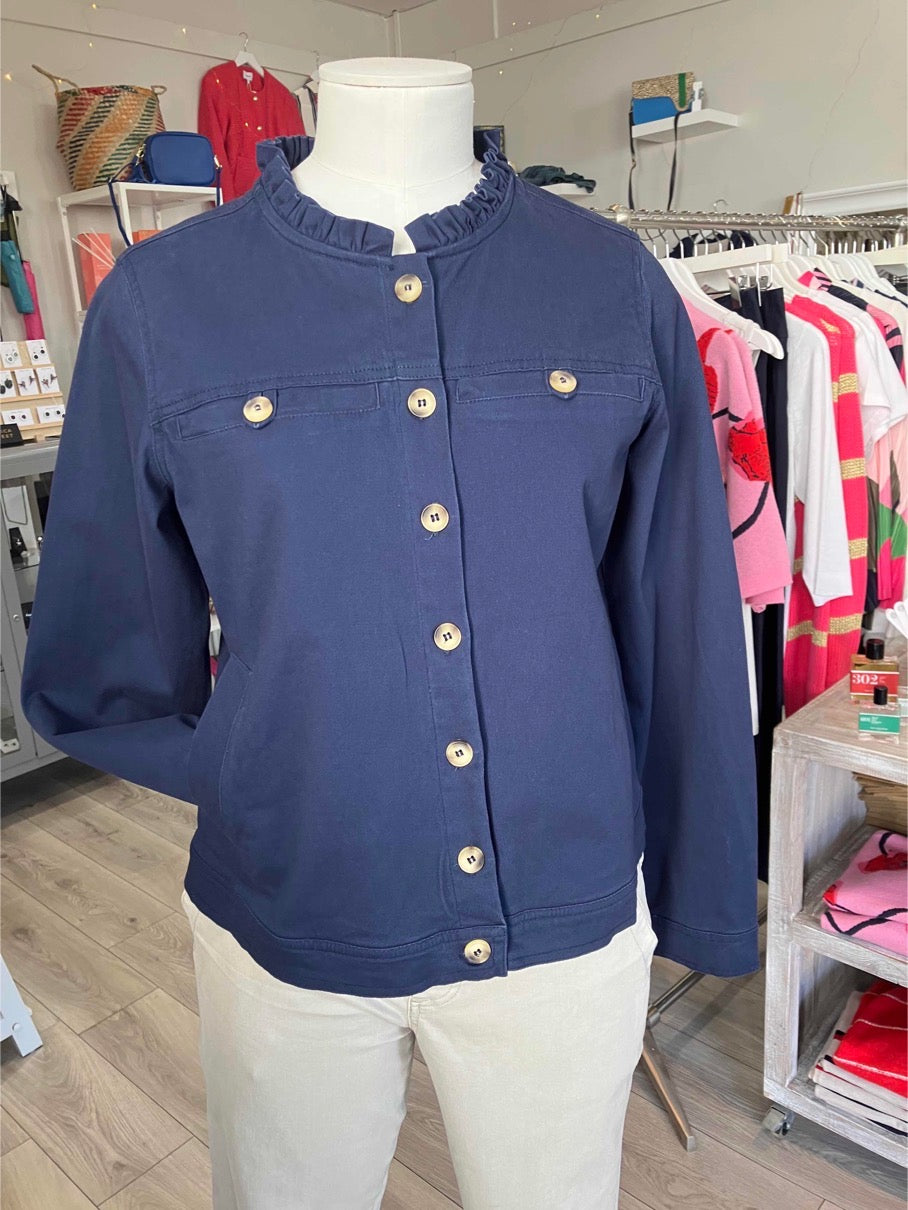 Lily & Me Renee twill jacket in navy