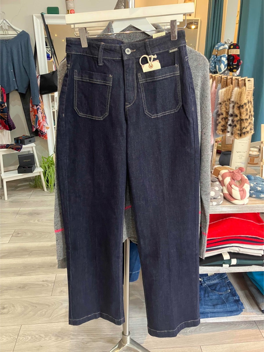 Red Button Colette patch pocket jeans in forever blue