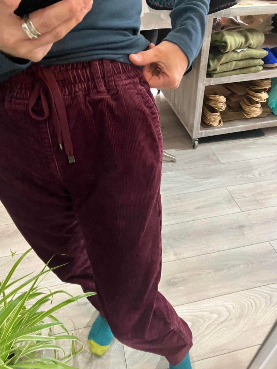 Red Button Tessy cords in wine