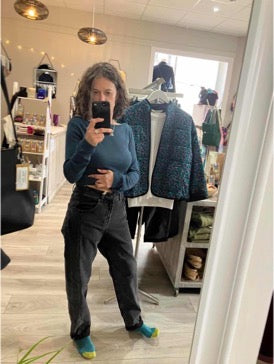Red Button Caitlin side patch black jeans