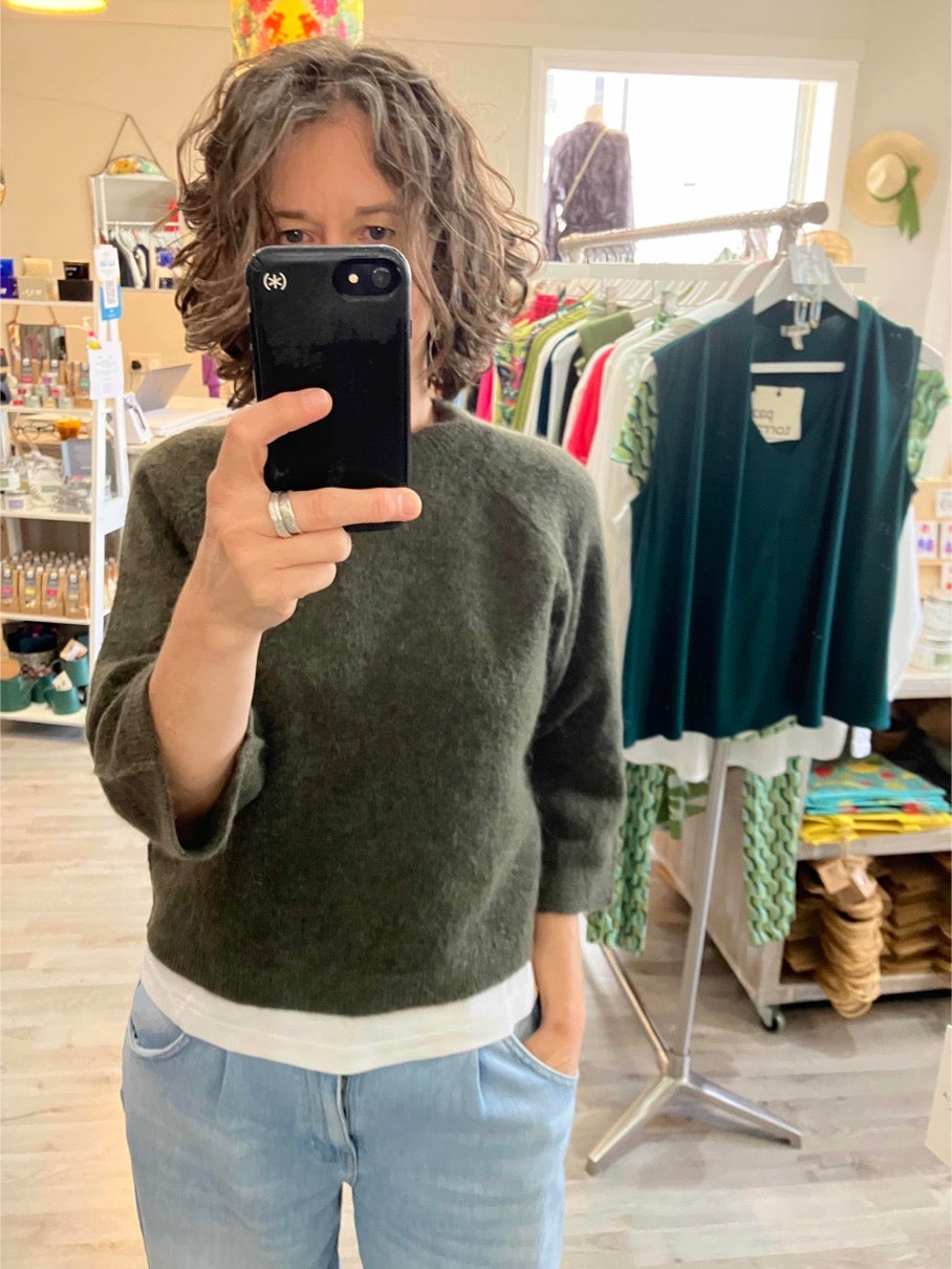 Numph Nuriette Selma sweater in grape leaf