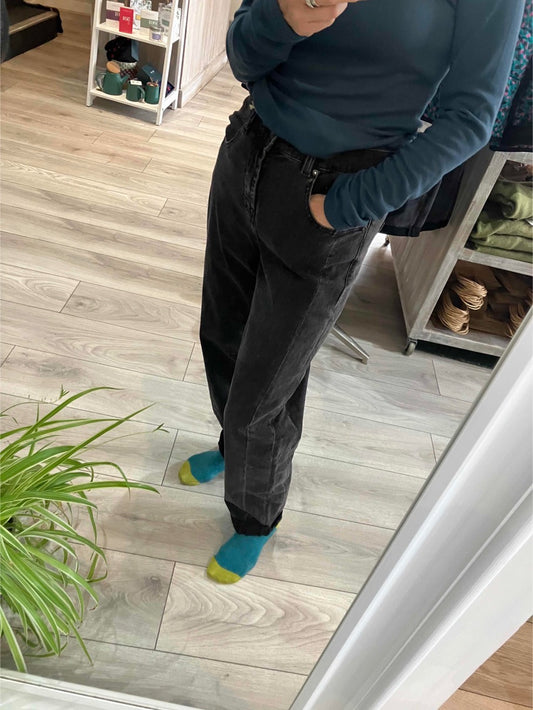 Red Button Caitlin side patch black jeans