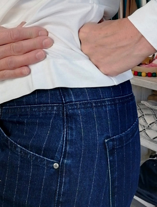 Red Button Babette Silver pinstripe jeans