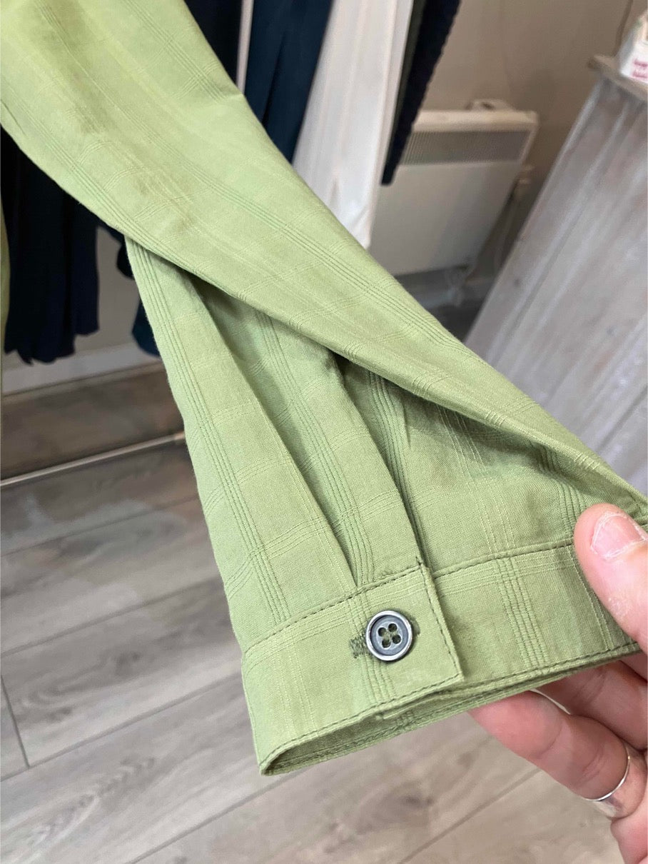 Lily & Me Patsy organic cotton shirt in moss green