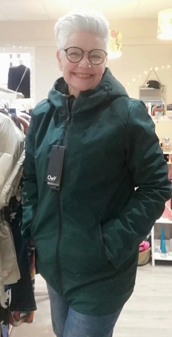 Yest Nox rain jacket in deep pine green