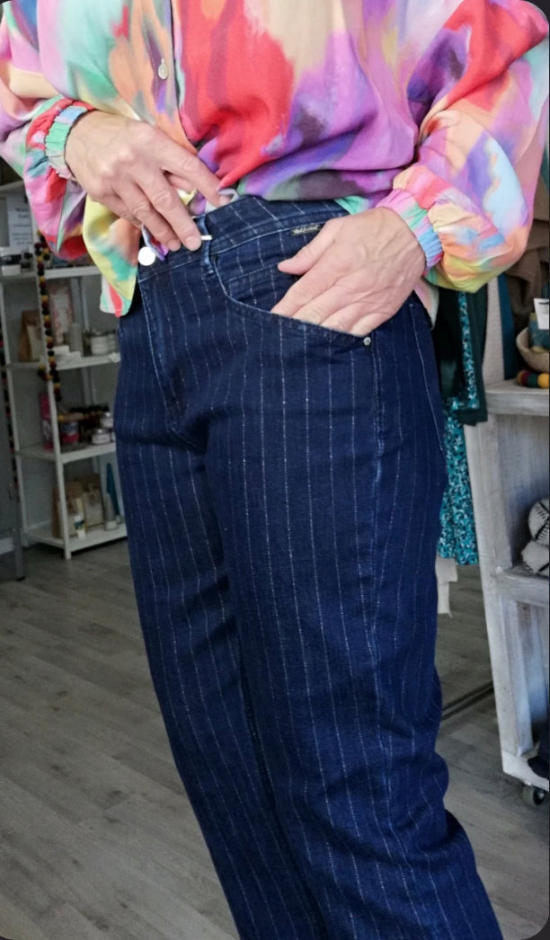 Red Button Babette Silver pinstripe jeans