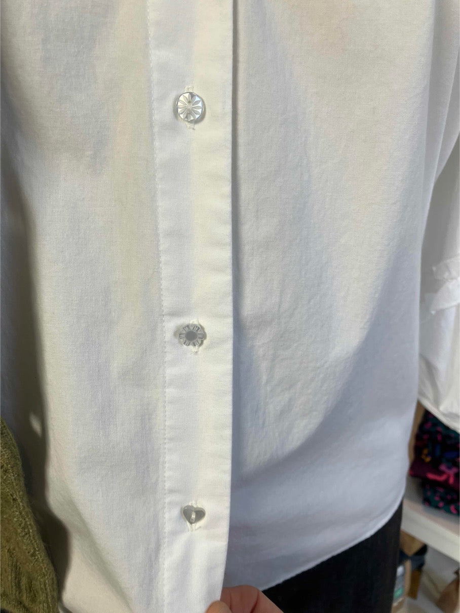 Numph Nuaiko white blouse with balloon sleeves