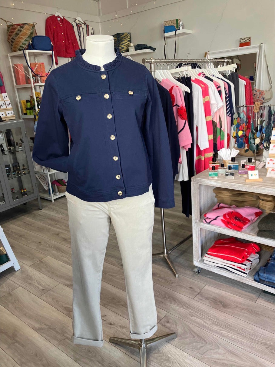 Lily & Me Renee twill jacket in navy
