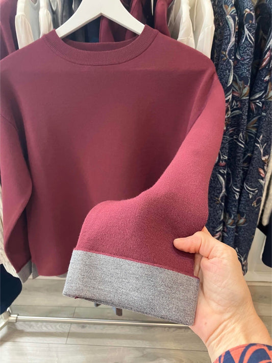 Yest Brenna sweater in wine red