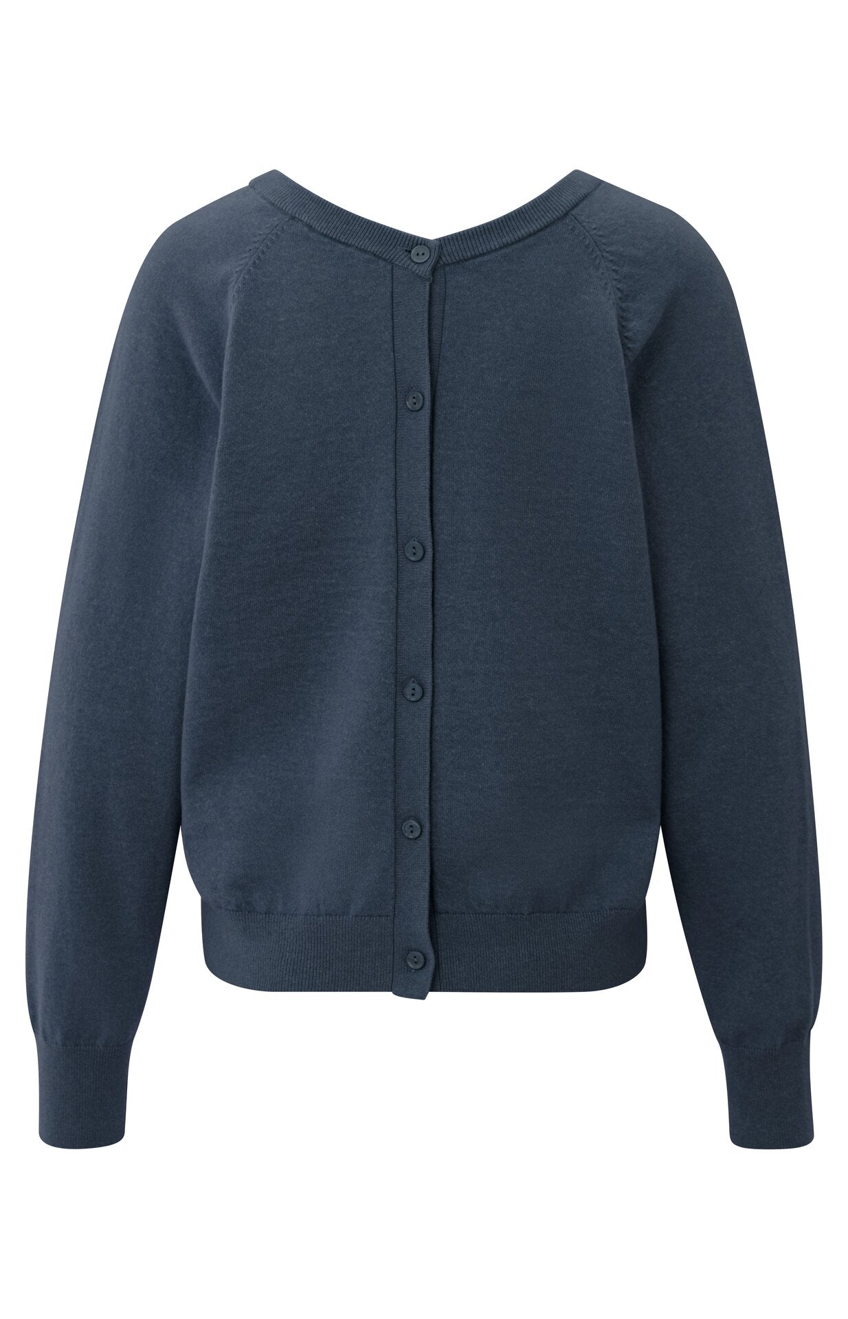Yaya china blue melange v neck sweater