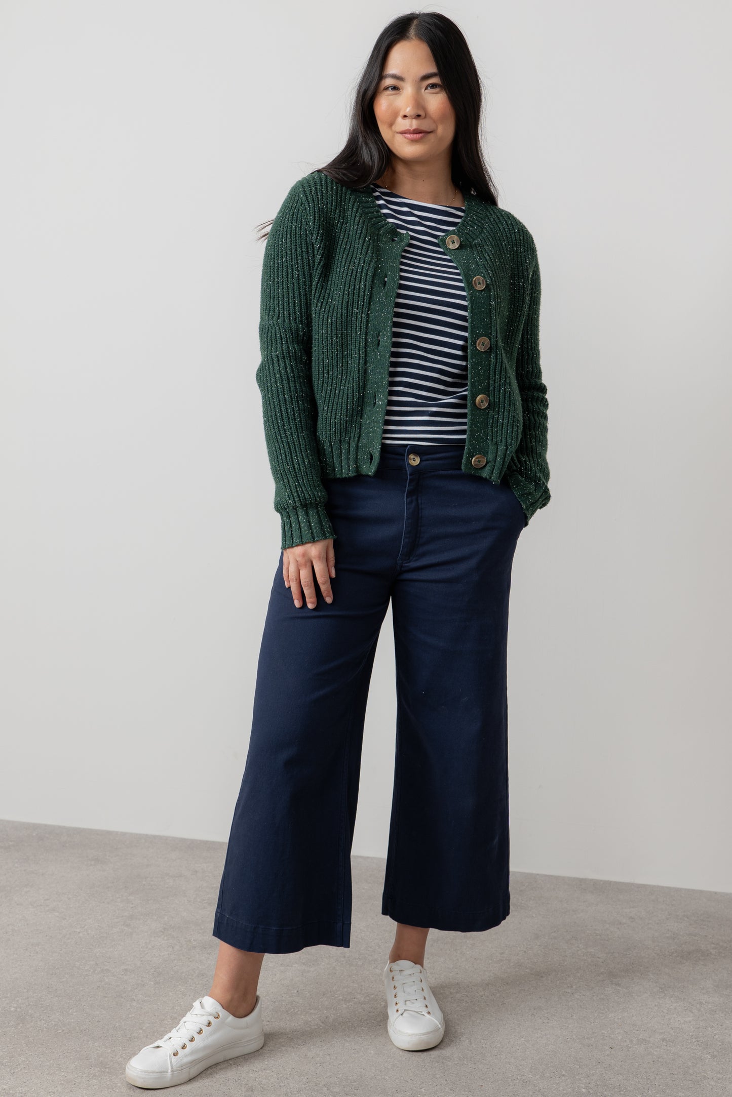 Lily & Me Isla crop trouser in navy