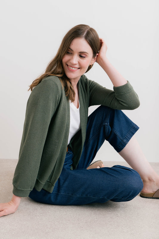 Lily & Me Shore cardigan in laurel - arriving this week