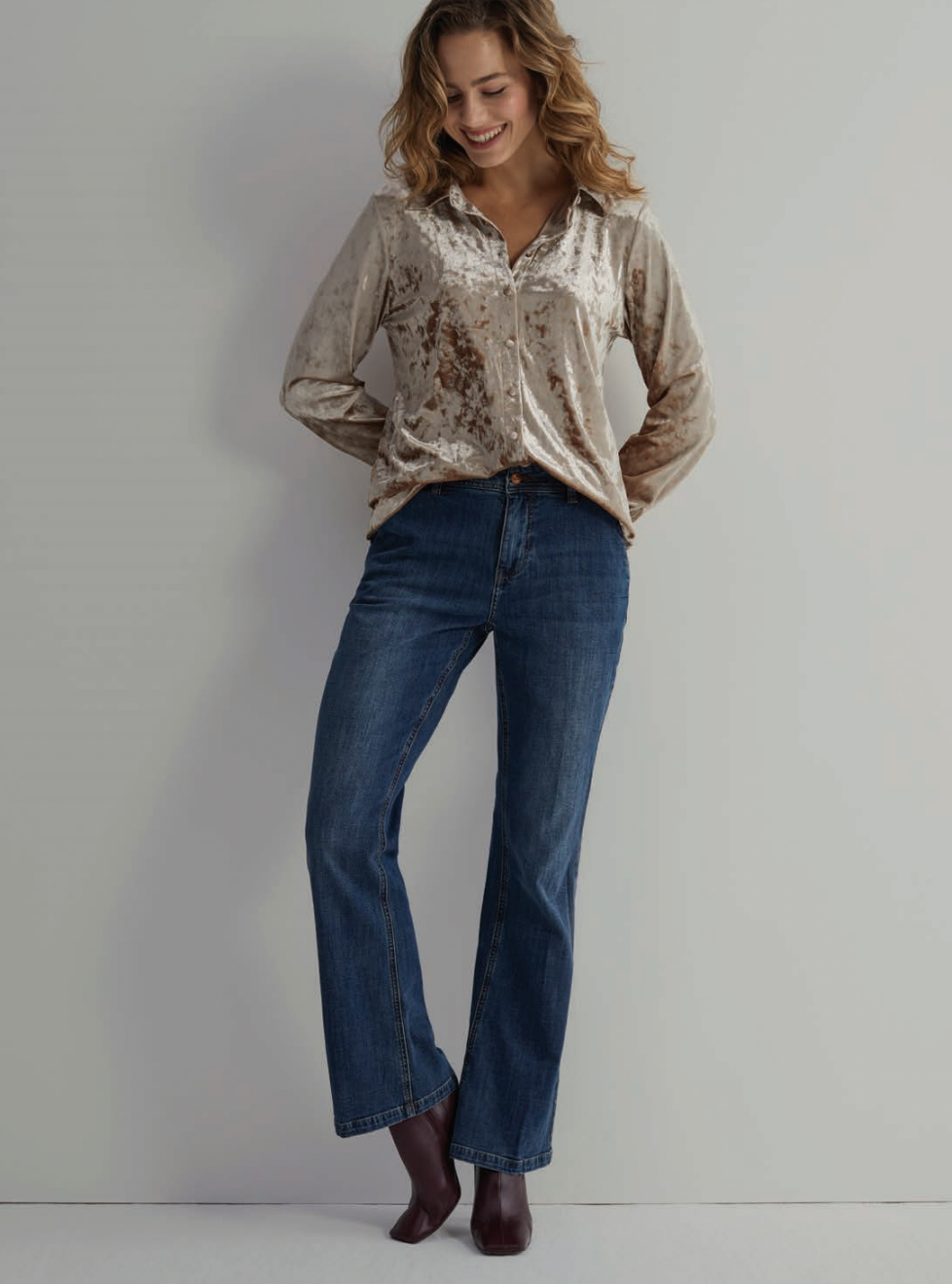 Red Button Dark stone Babette jeans