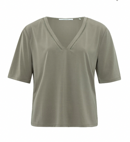 Yaya modal tee in army green