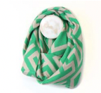 POM Jade green & oatmeal recycled polyester snood