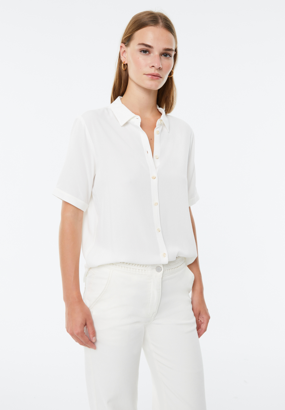 Paz Torras blouse in ecru white