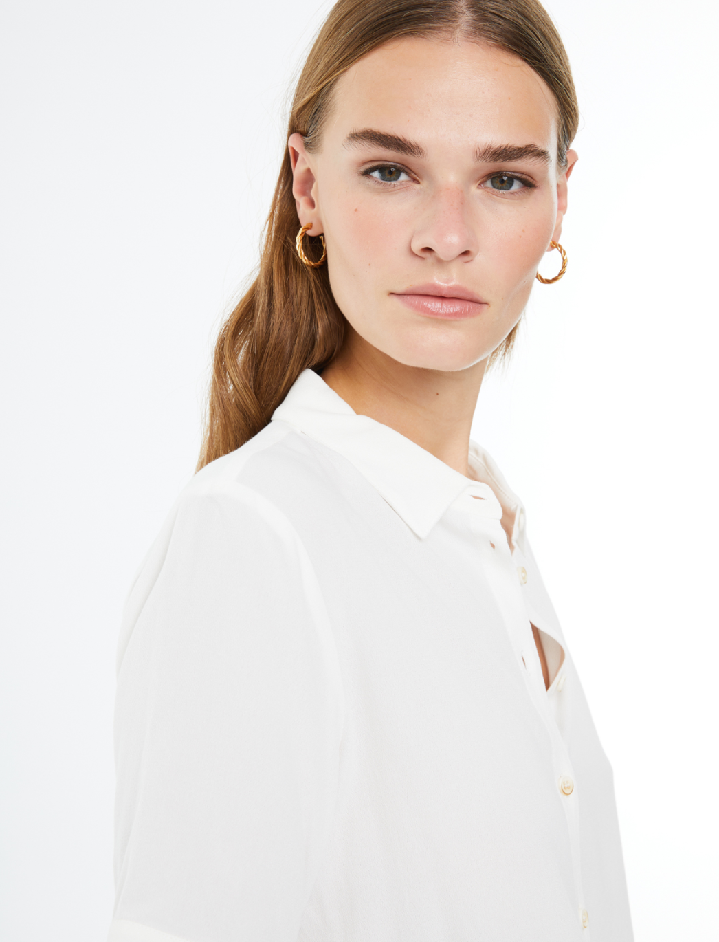 Paz Torras blouse in ecru white