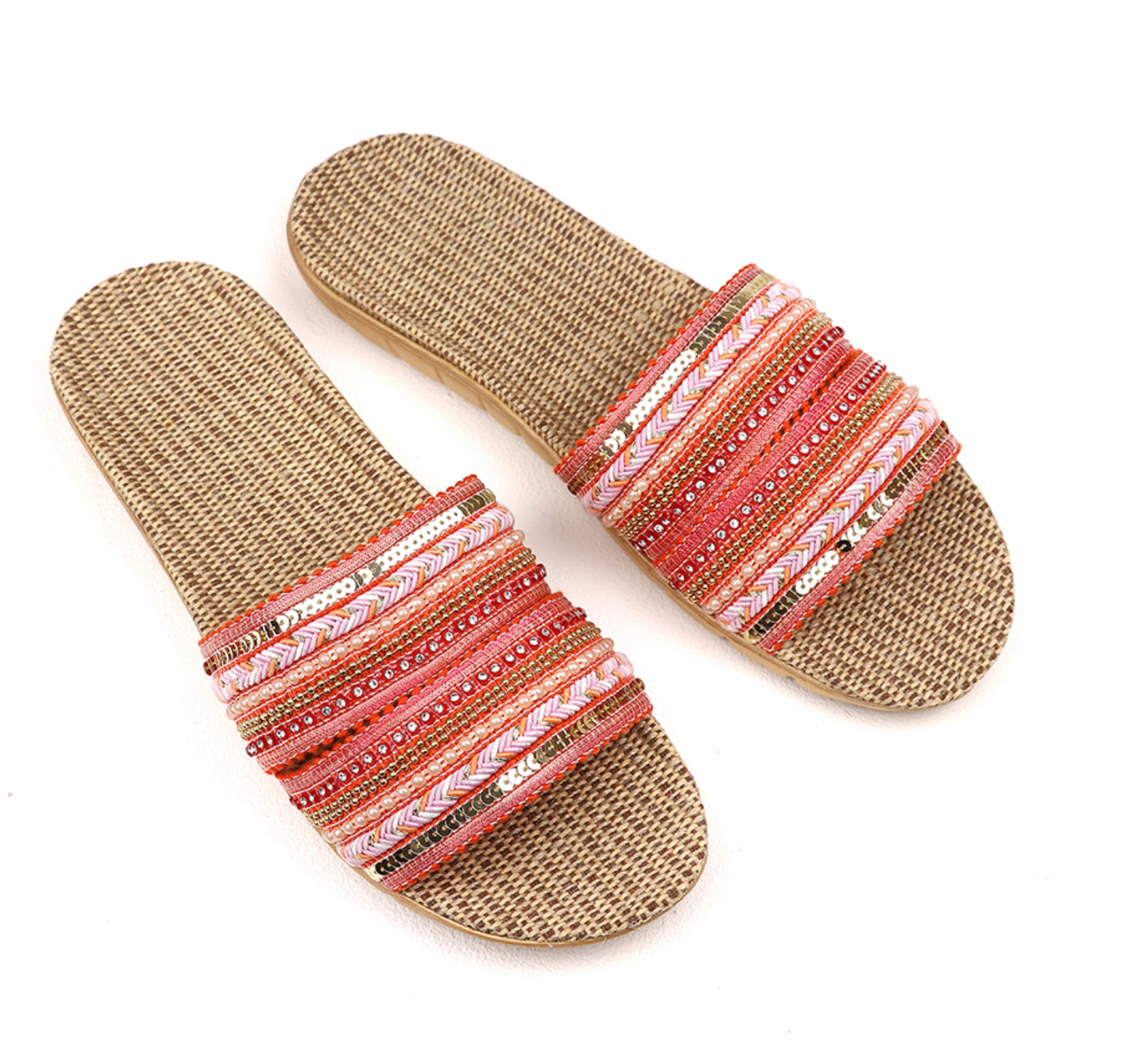 POM Slider with sparkle coral upper