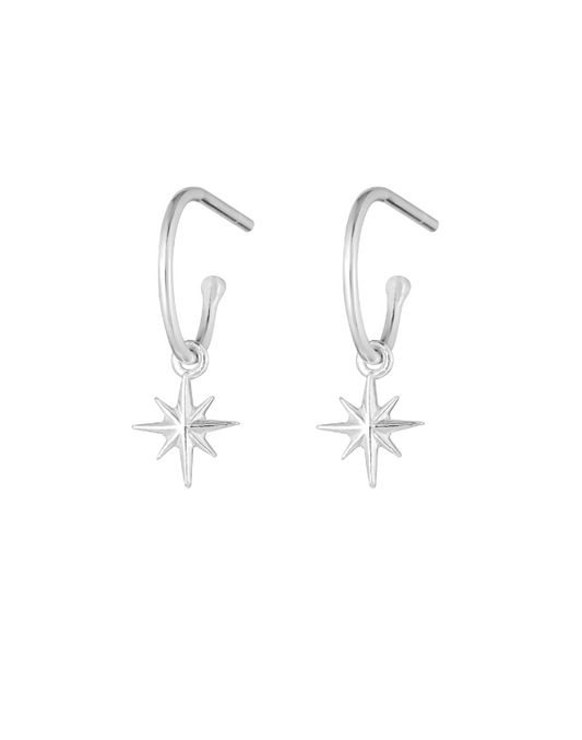 One & Eight Star Light mini hoop earrings