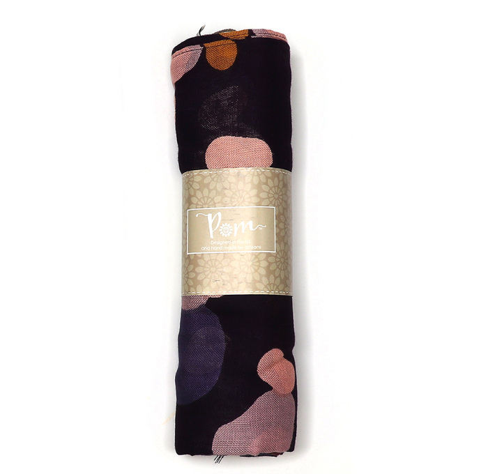 POM Purple mix gradient spotty scarf