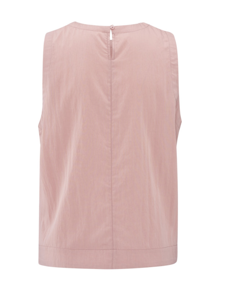 Yaya woven sleeveless top in soft mauve pink