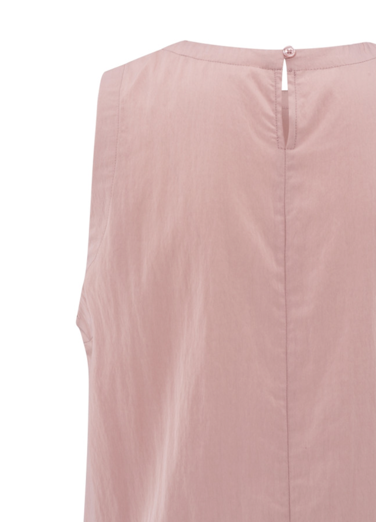 Yaya woven sleeveless top in soft mauve pink