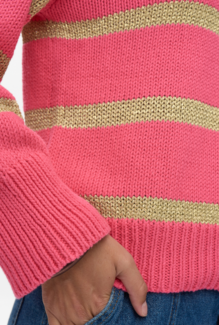 Numph Nukristy sweater in fandango pink