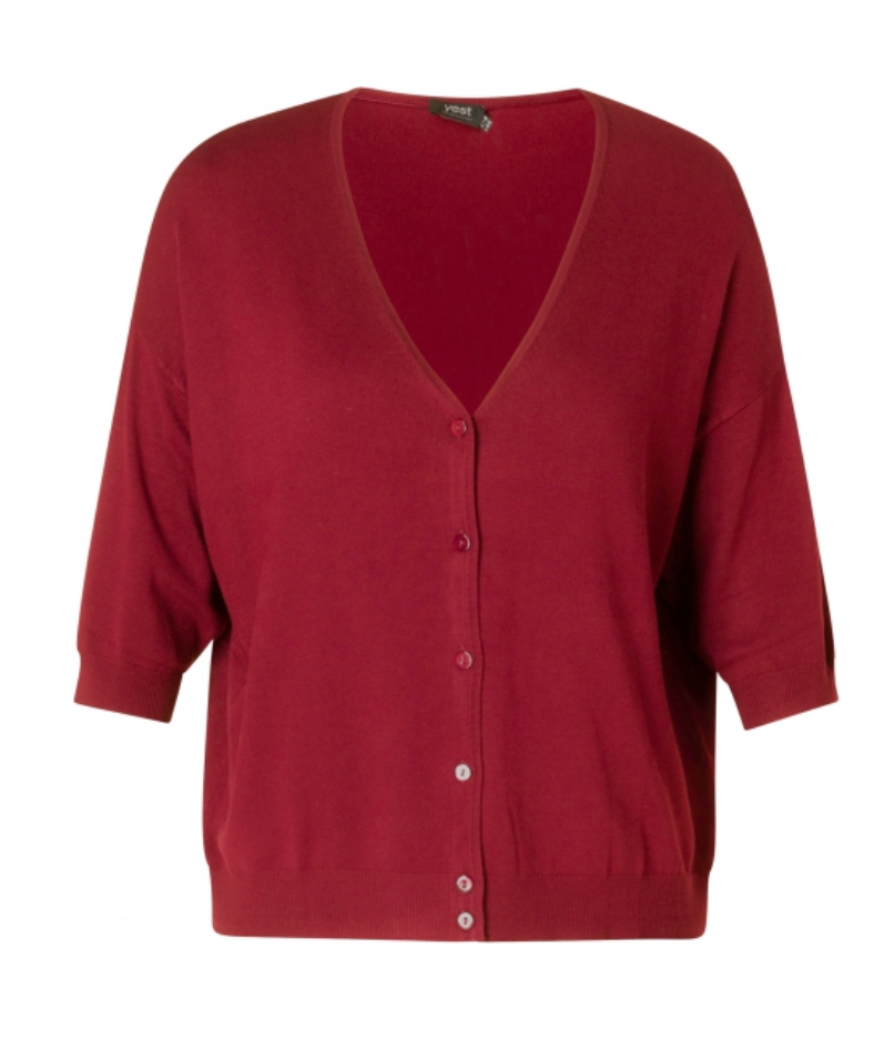 Yest Reem burgundy wine cardigan