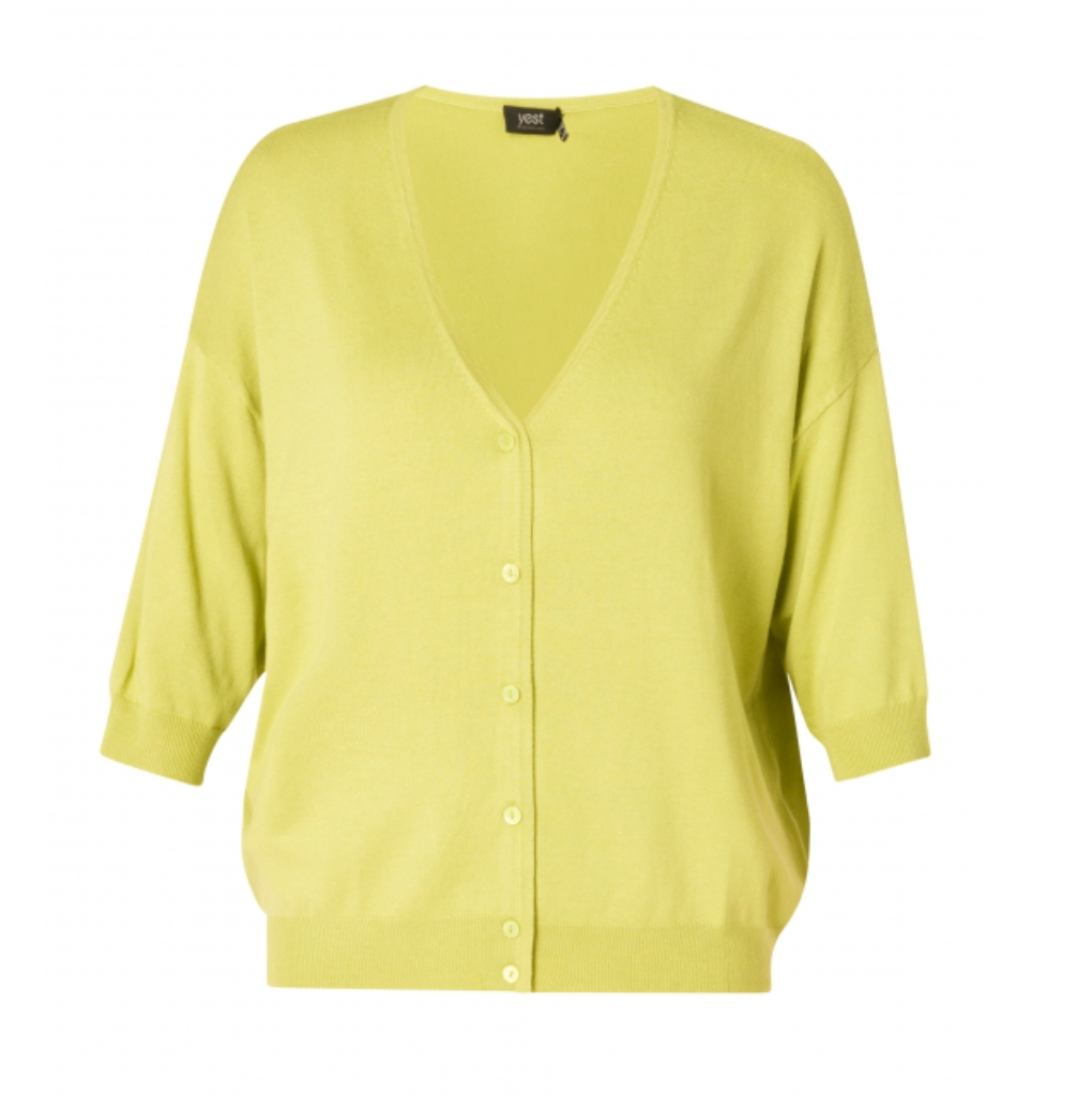 Yest Reem cardigan in citric green