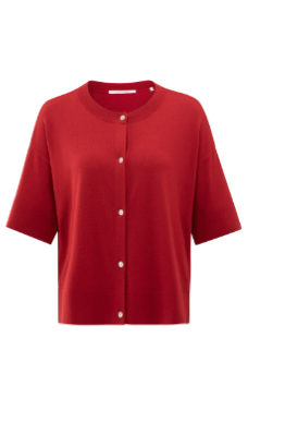 Yaya oversized cardigan in scarlet red