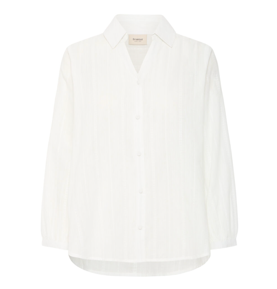 Fransa Hannie white, cotton blouse