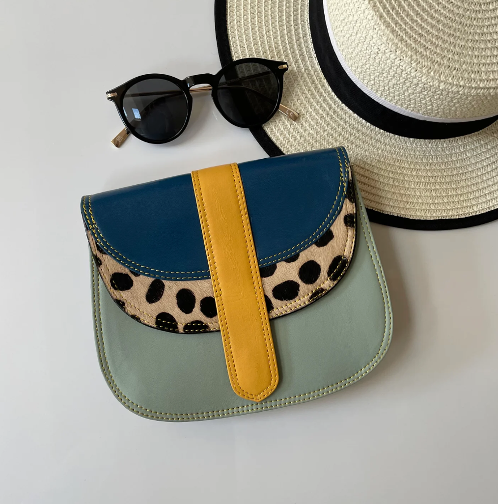 Cecile upcycled leather handbag