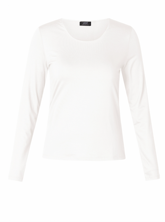 Yest Borghild long sleeved, white top