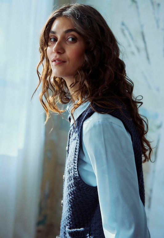 Fransa Kenna Waistcoat in night sky blue