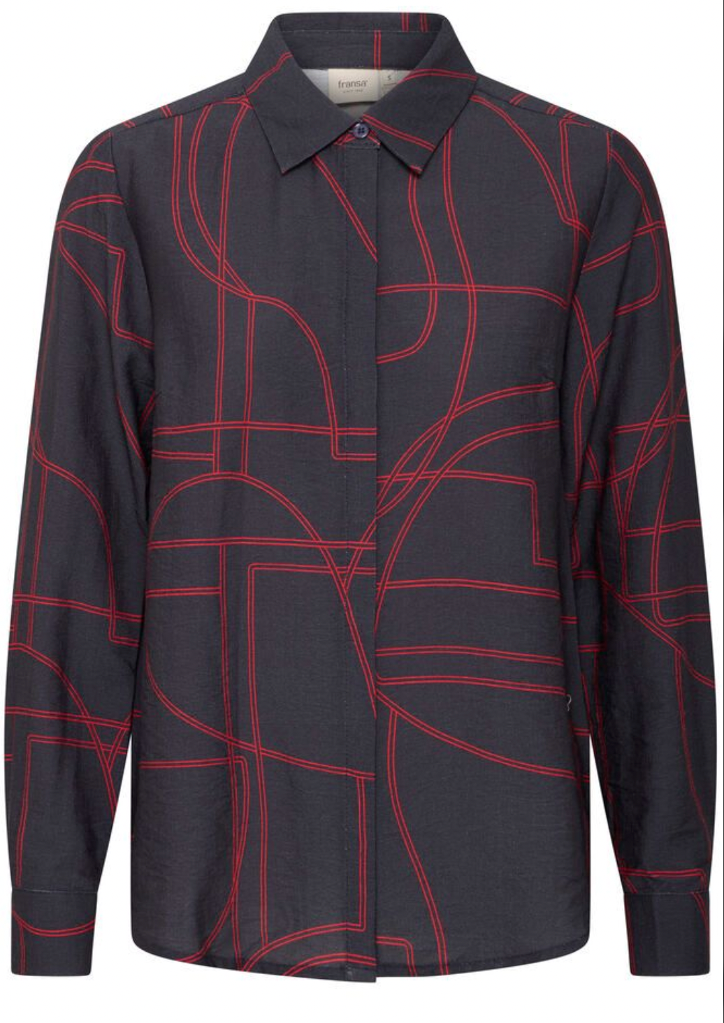 Fransa Daphne blouse in night sky art pattern