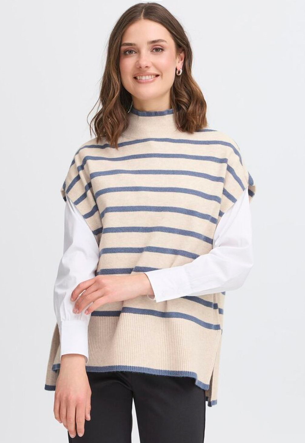 Fransa Bitte pullover in bering sea mix